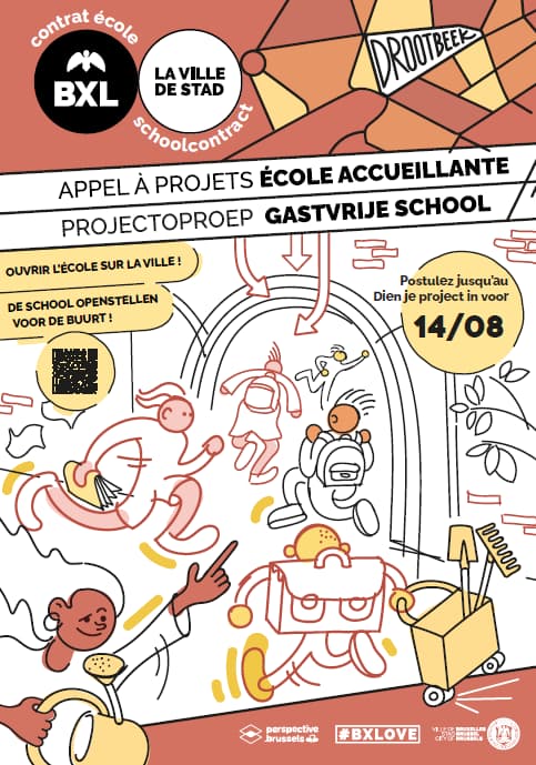 Flyer - 'Welcoming School' project call of the Drootbeek School Contract