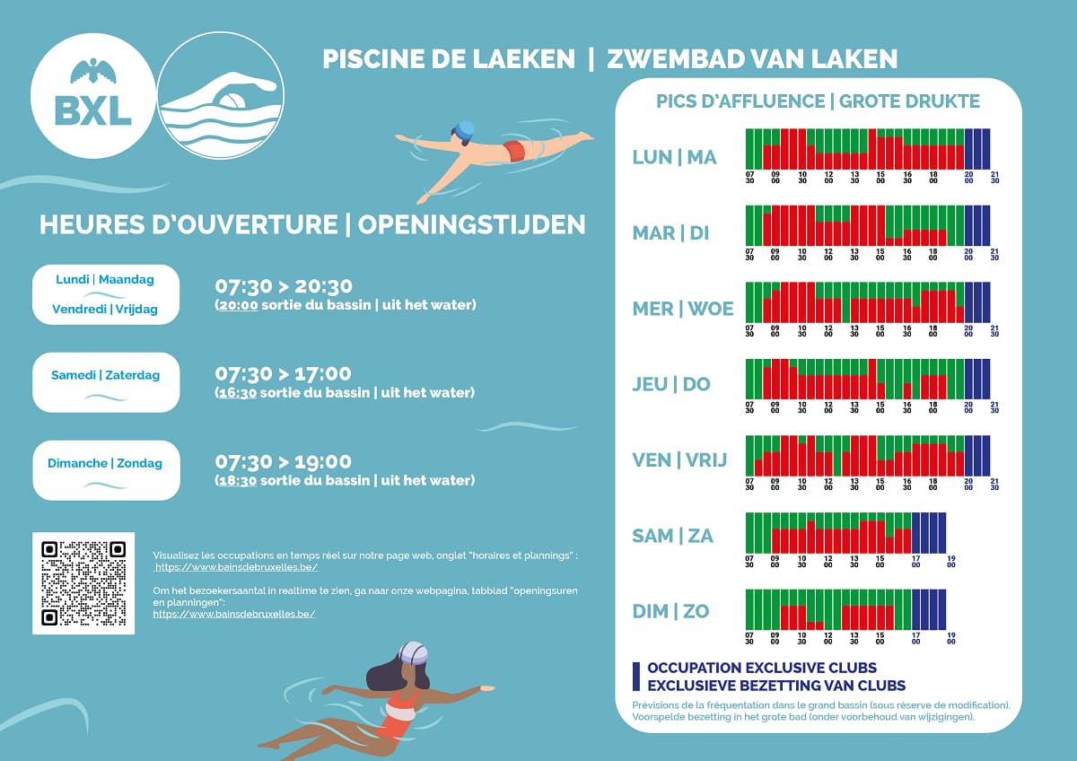 Peak hours - swimming pool of Laeken