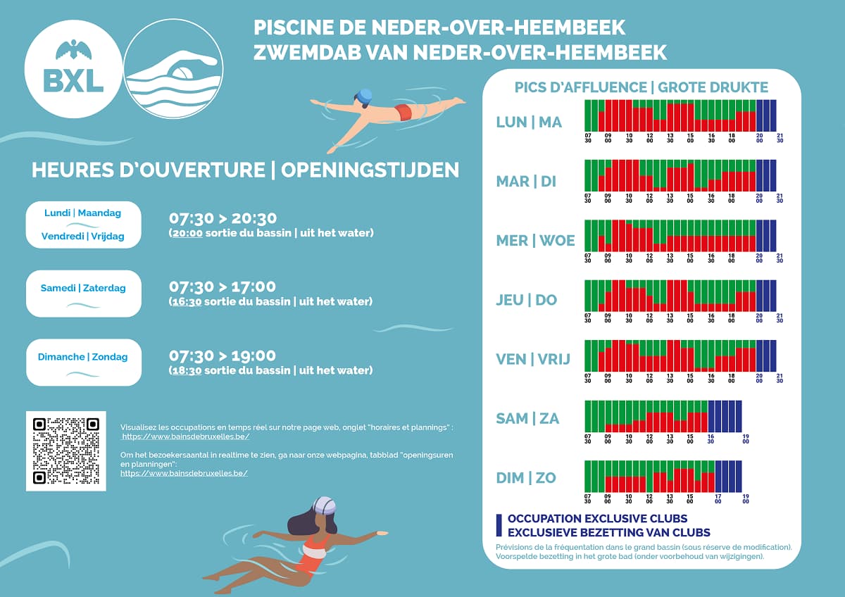 Peak hours - swimming pool of Neder-Over-Heembeek
