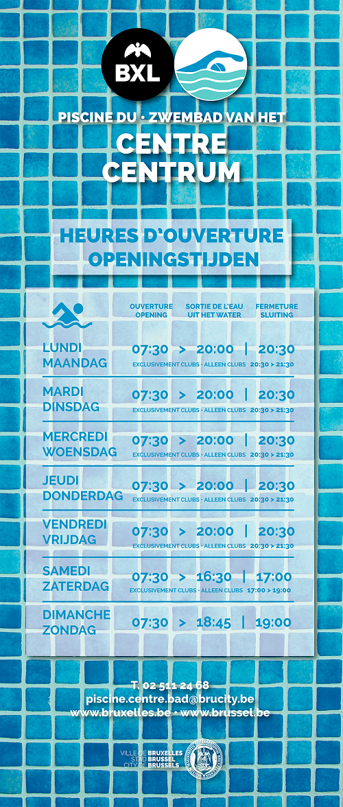 Opening hours Pool of the Centre