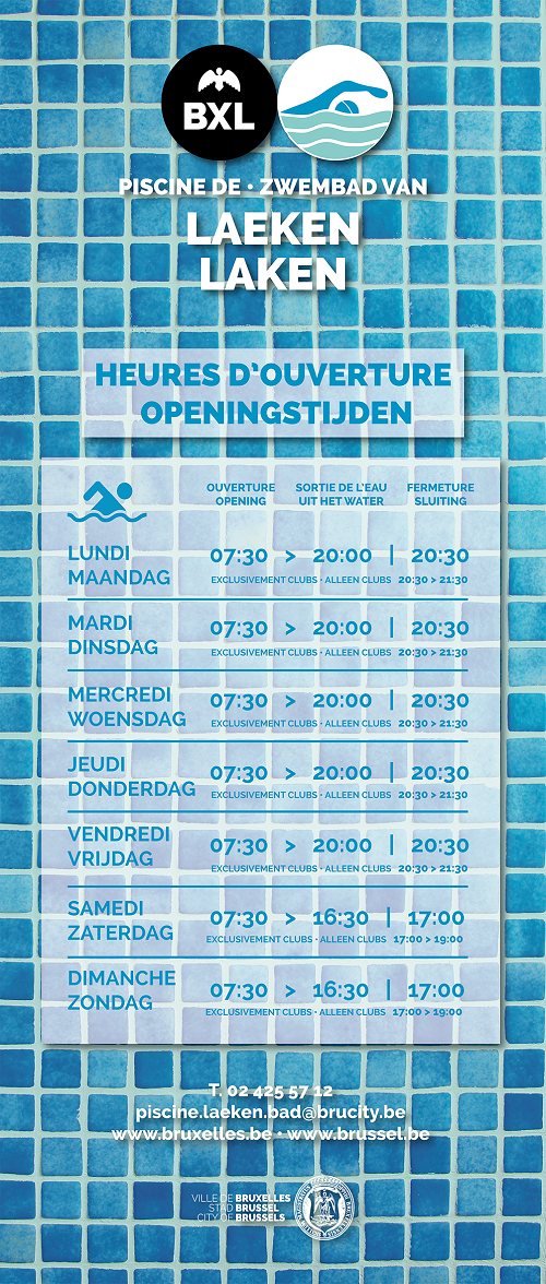 Opening hours pool of Laeken