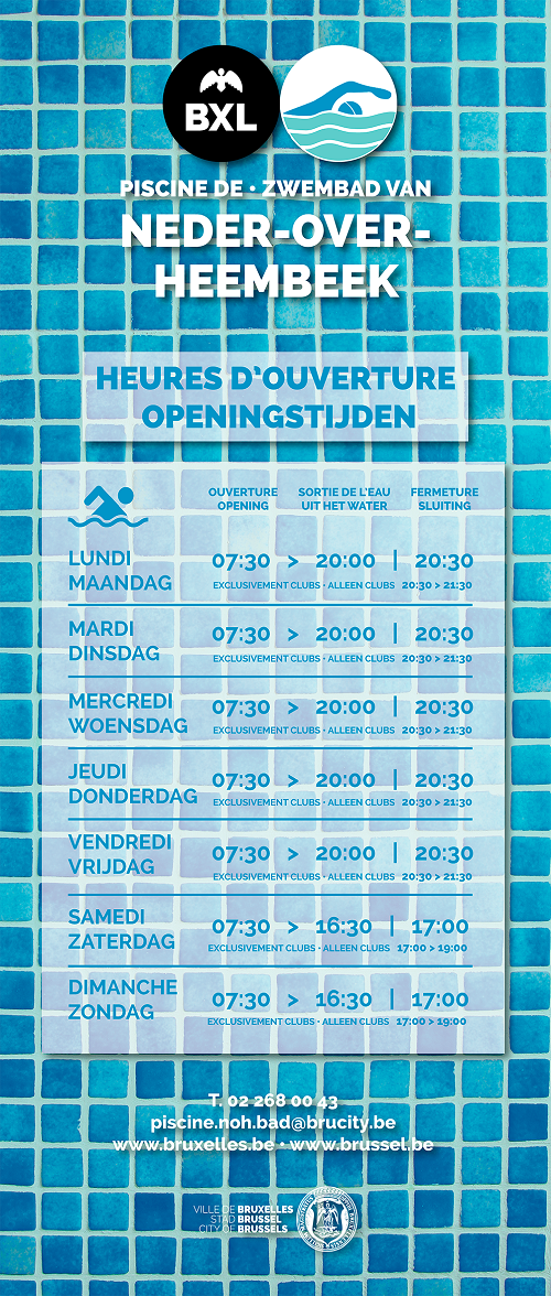 Opening hours swimming pool of Neder-Over-Heembeek