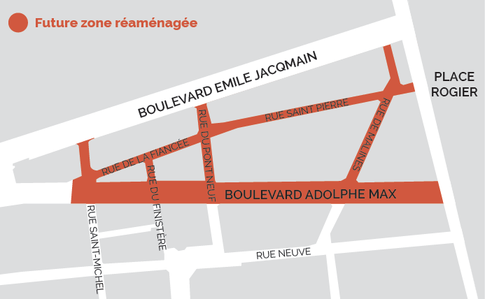 Zone of the boulevard Adolphe Max works