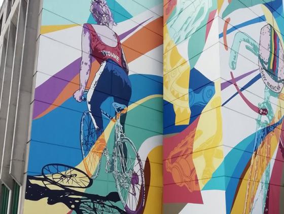 Tour de France street art wall