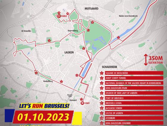 Brussels Marathon and traffic on Sunday 1 October
