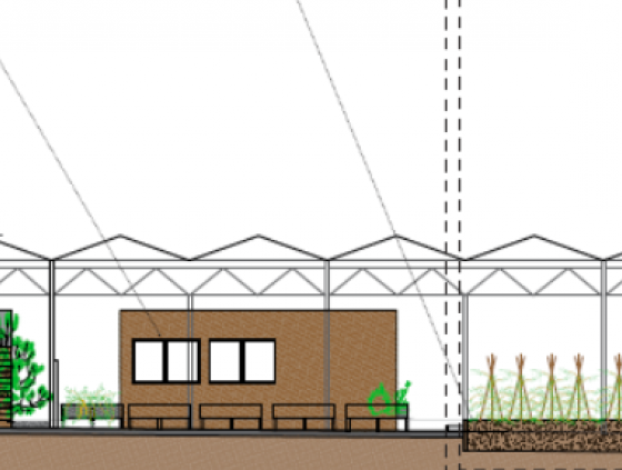 New urban farming greenhouse at Bockstael