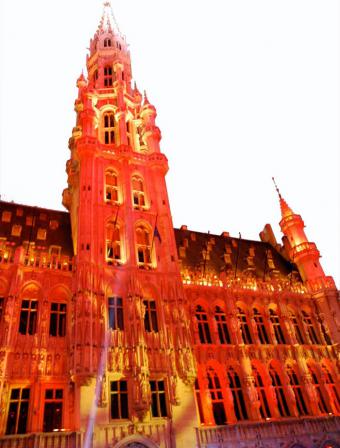 City Hall in orange