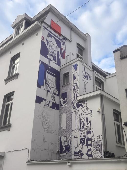 Inauguration of the 'Le Grand Vide' comic book wall