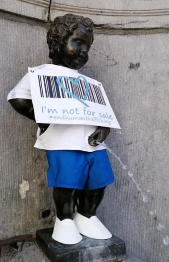 Manneken-Pis and the World Day Against Trafficking in Persons
