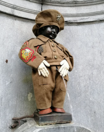 Manneken-Pis as soldier of the Infantry unit 'Liberation'