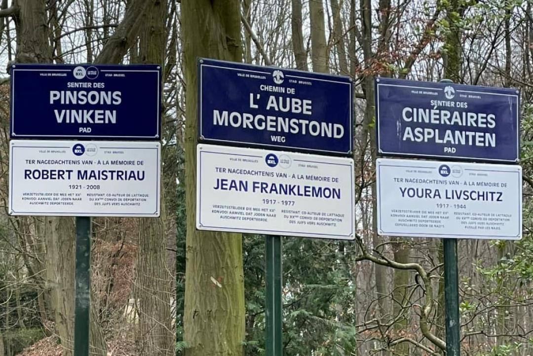 Three commemorative plaques for Holocaust resistance