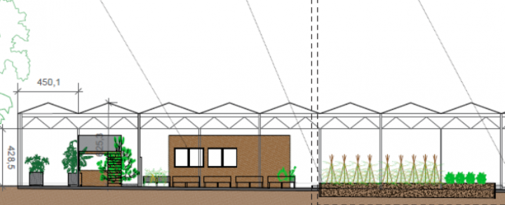 New urban farming greenhouse at Bockstael