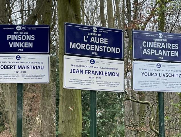 Three commemorative plaques for Holocaust resistance